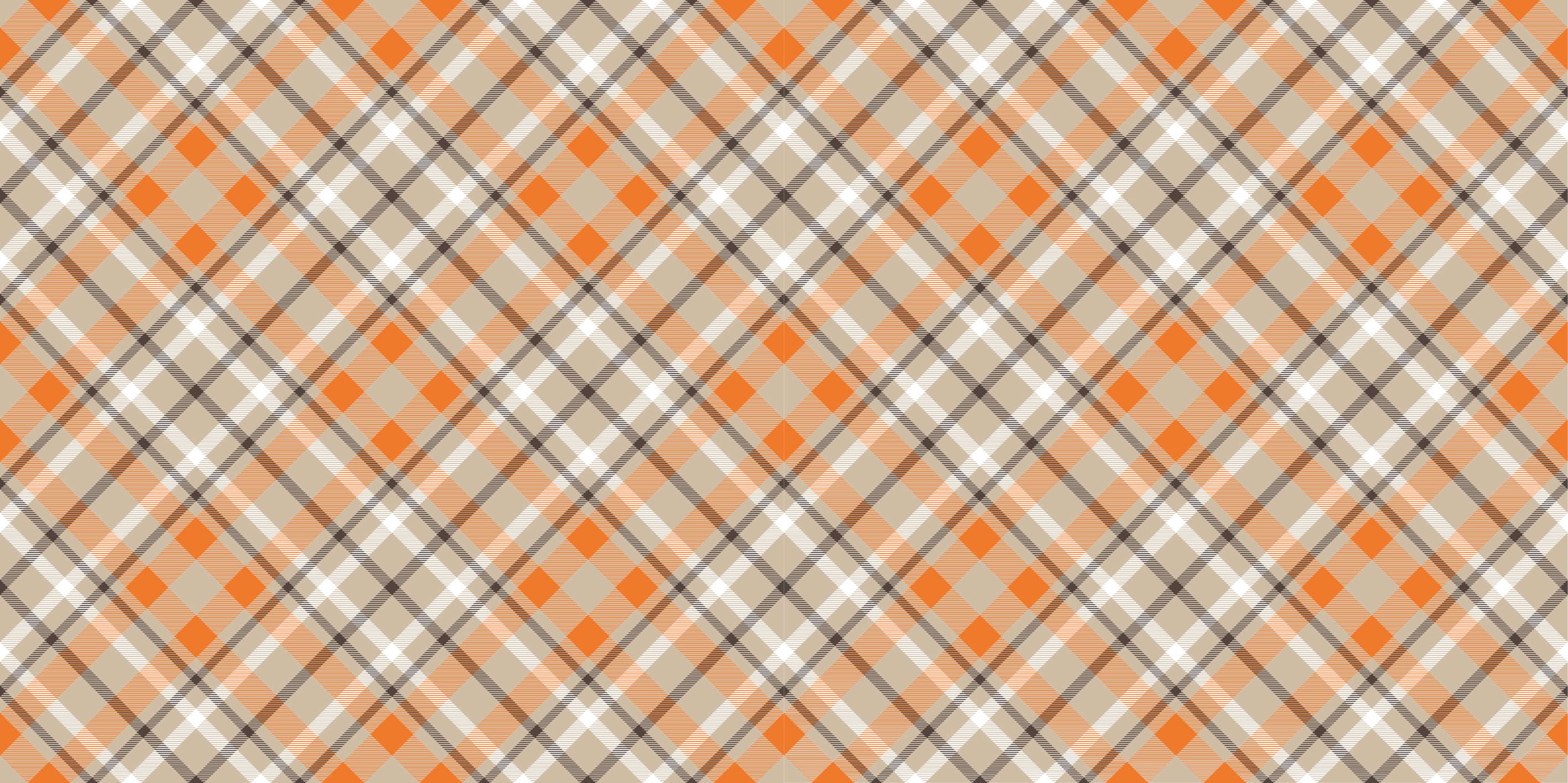 Plaid Pattern Orange stripes vinyl rug - TenStickers