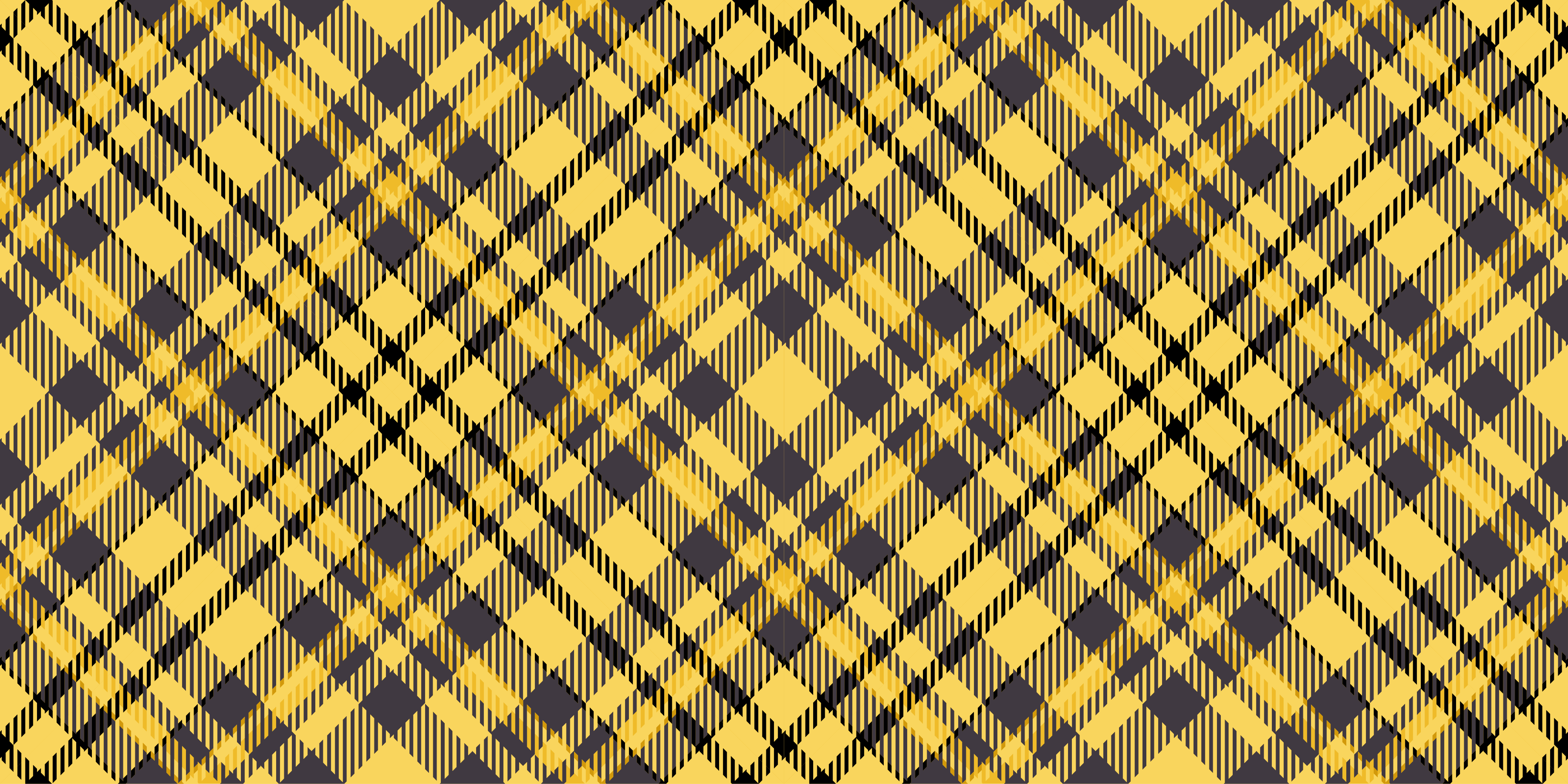 Gray and yellow checkered rectangular rug - TenStickers