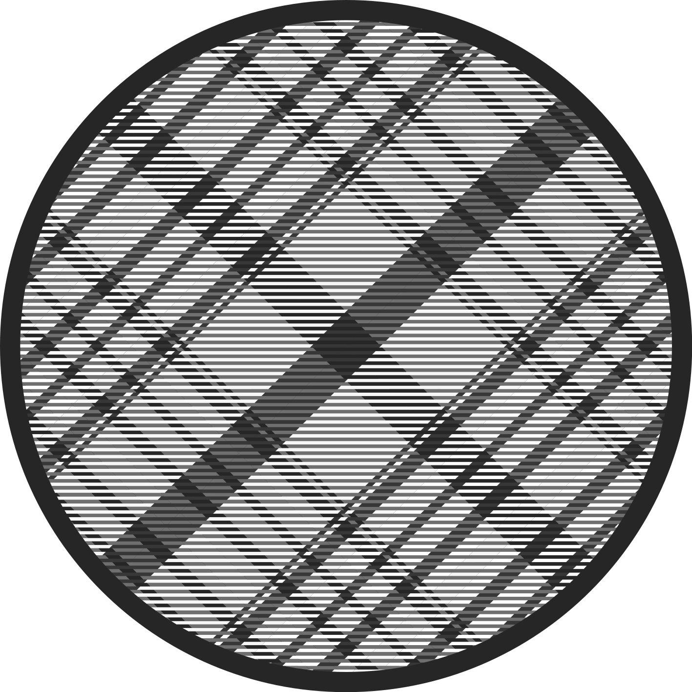 Black Plaid Pattern stripes vinyl rug - TenStickers