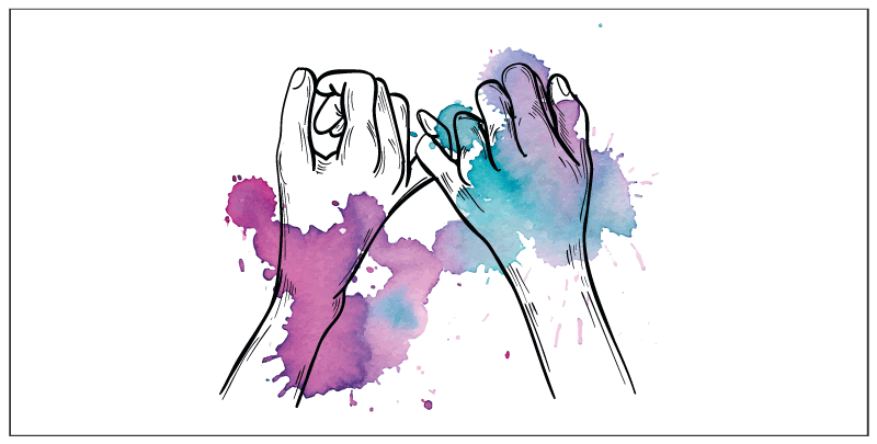 Colorful Hand Gesture teenager vinyl rug - TenStickers