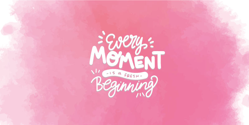 Pink watercolor positive quote rectangular rug - TenStickers