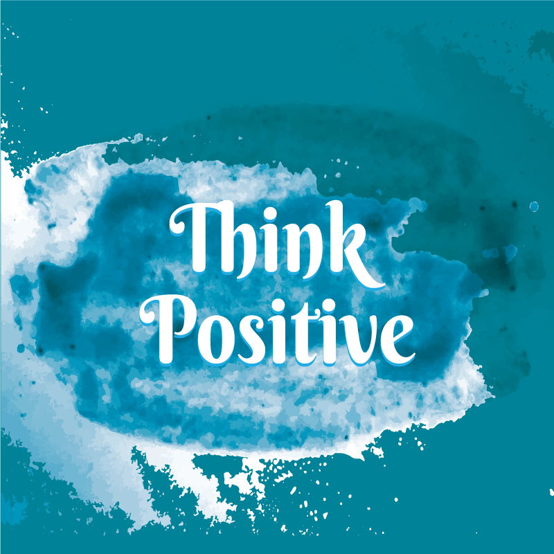 Think Positive custom vinyl rug - TenStickers