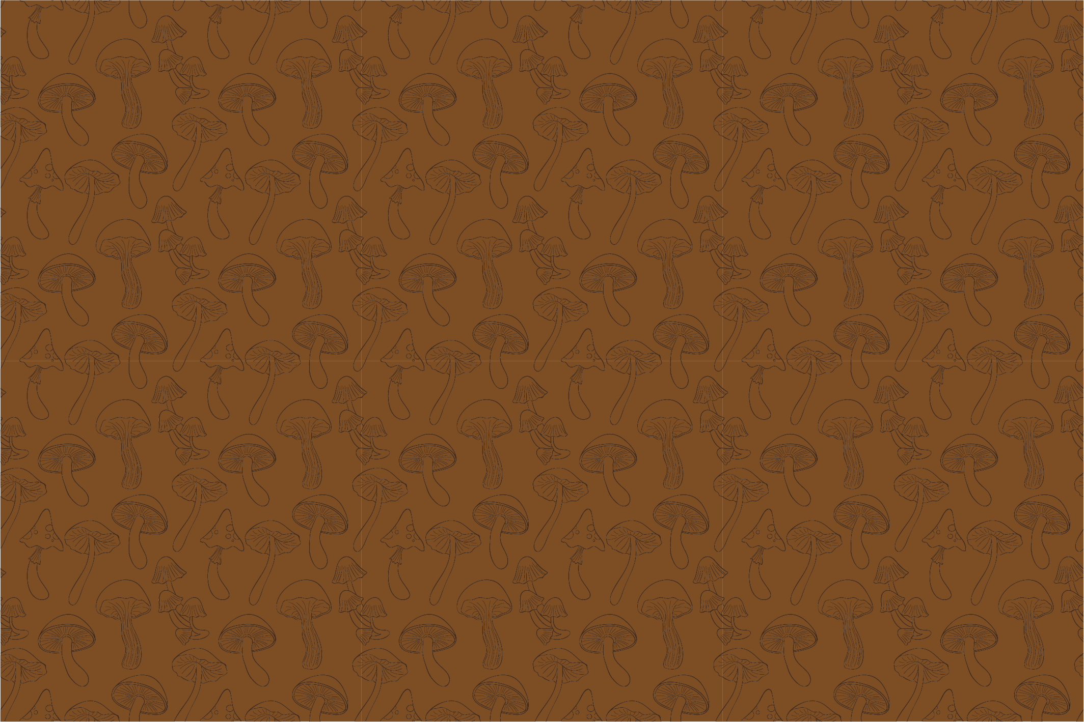 Mushroom Pattern nature vinyl rug - TenStickers