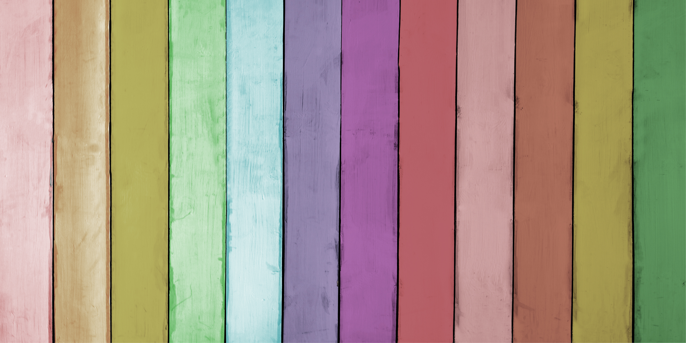 Vibrant rainbow lines wood vinyl rug - TenStickers