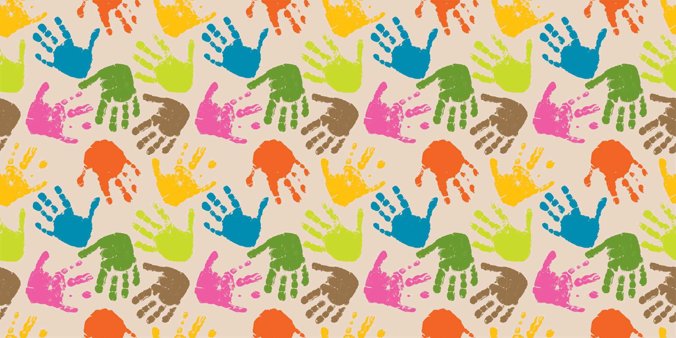 Colorful handprints kids vinyl rug - TenStickers