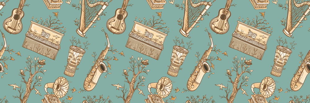 Musical Instruments Idea vinyl rug - TenStickers