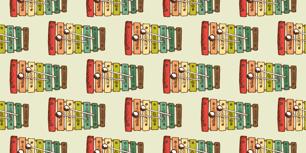 Colorful Xylophone Pattern teenager vinyl rug - TenStickers