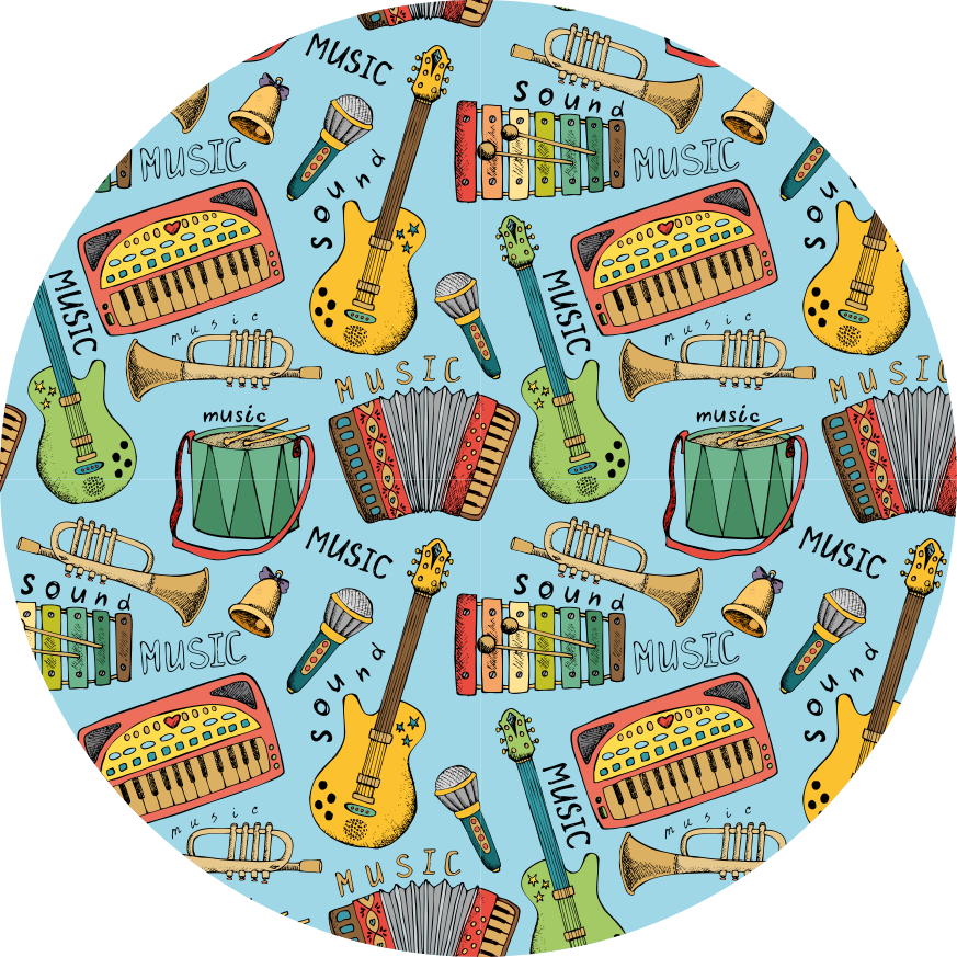 Vinyl rug for musical instrument lovers - TenStickers