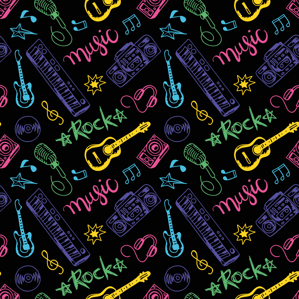 Colorful Music Theme vinyl rug - TenStickers