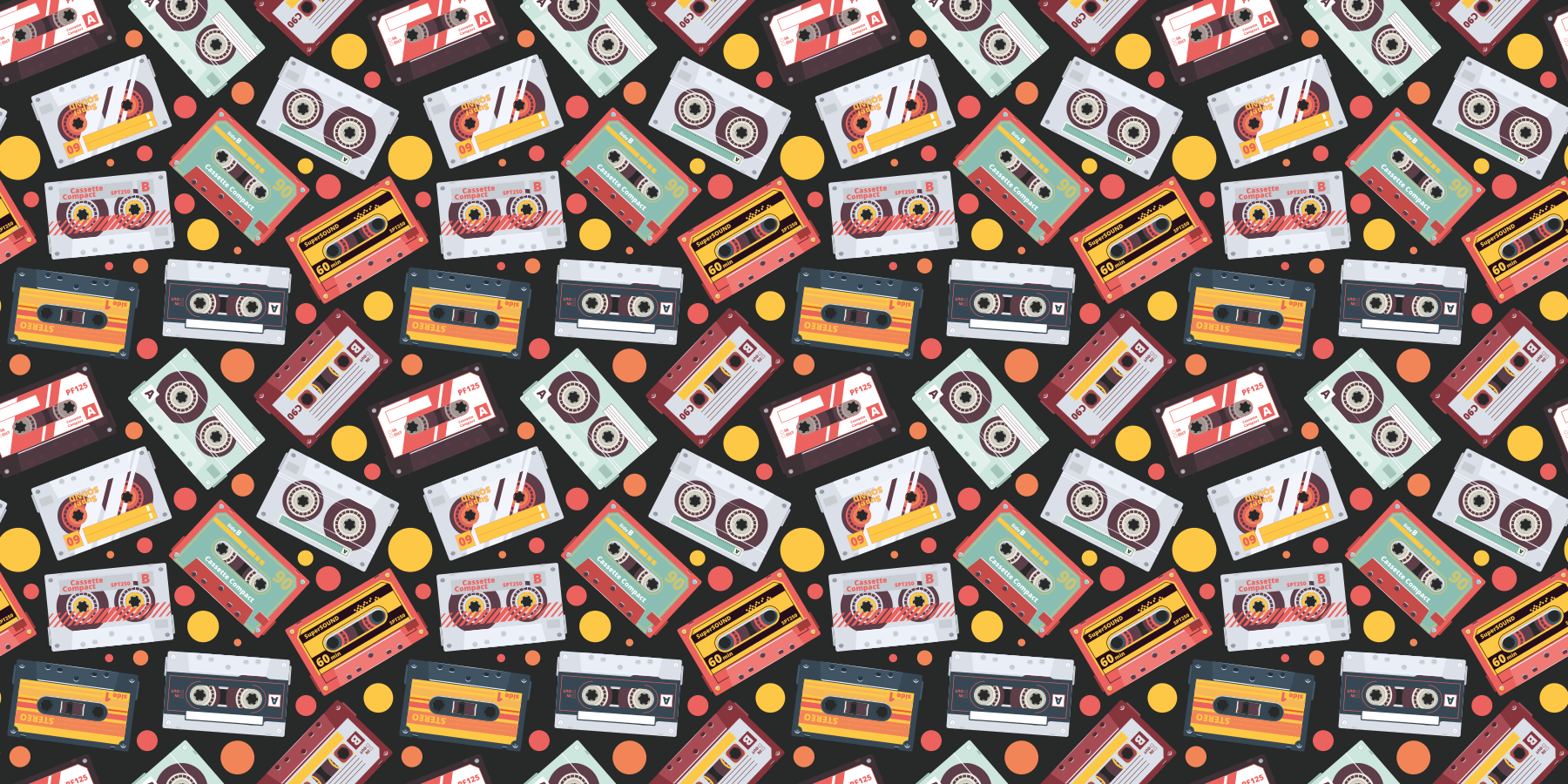 Vinyl rug vintage audio cassettes design - TenStickers