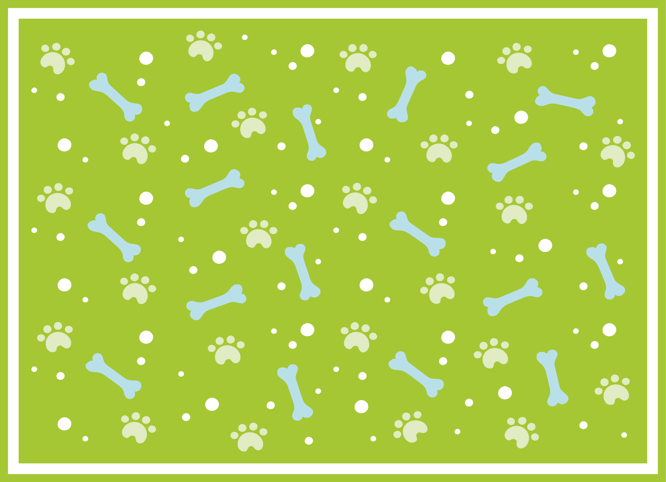 Amazing blue and green dog paws animal rug - TenStickers