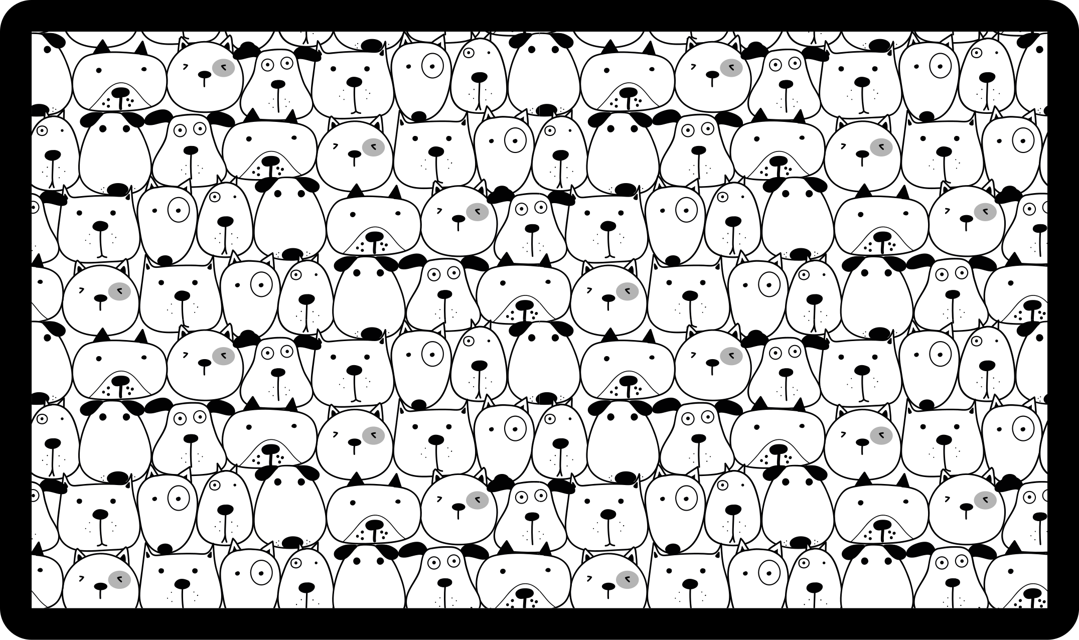 Amazing hand drawn dog pattern animal rug - TenStickers