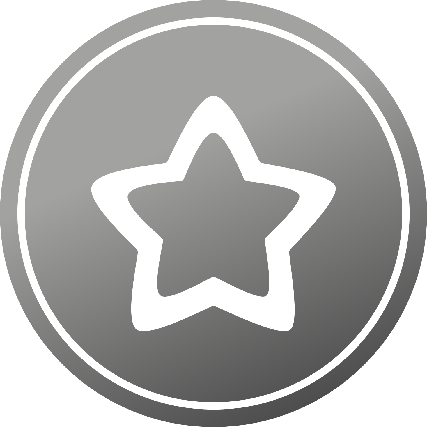 Stylish grey motif star vinyl rug - TenStickers