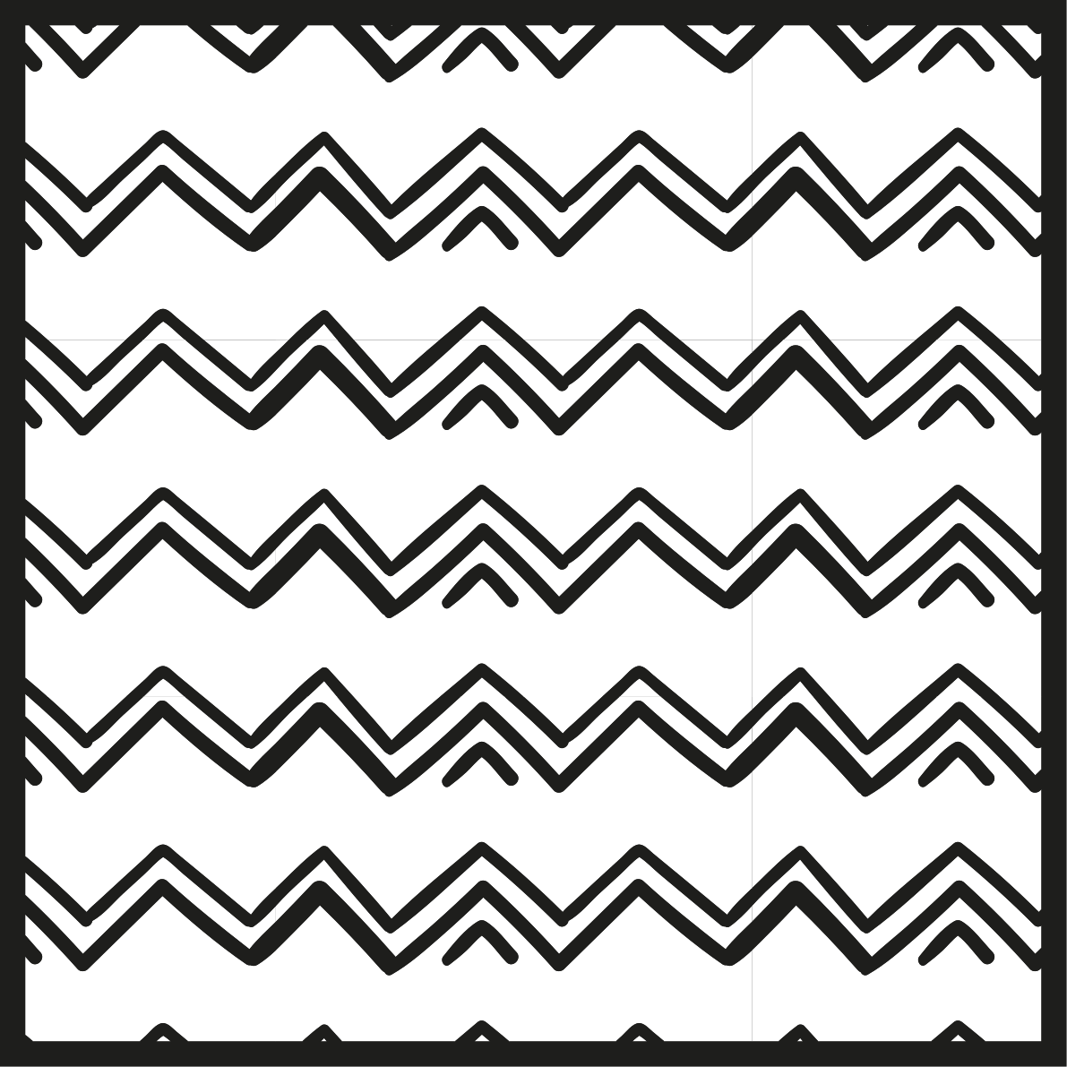 Minimalist vinyl rug in zigzag pattern - TenStickers