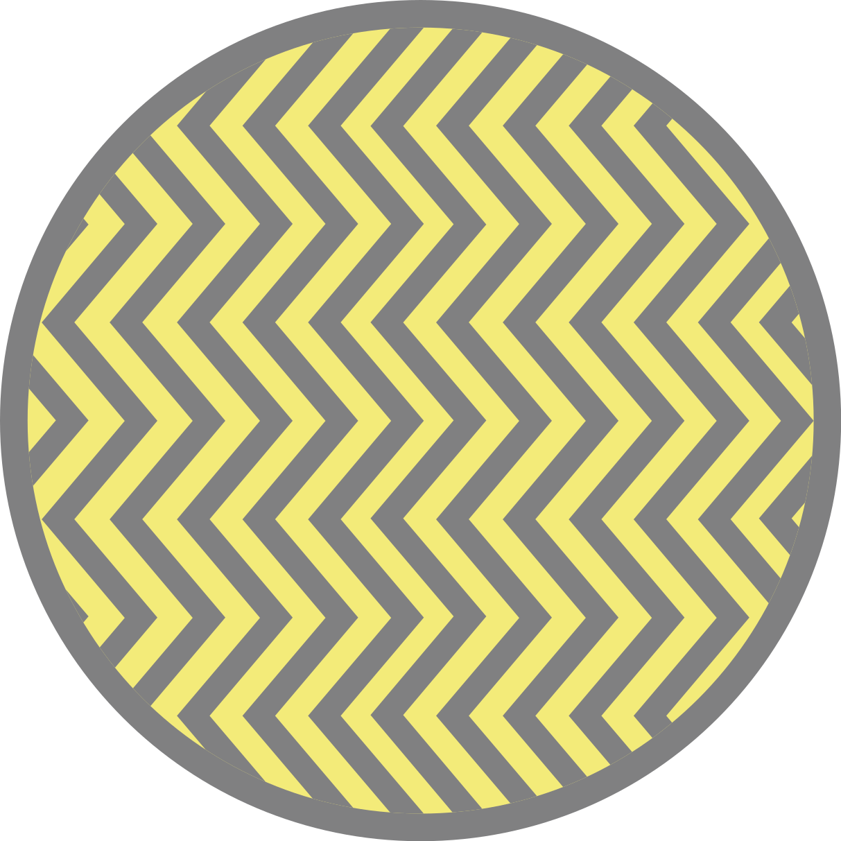 Geometric vinyl rug in grey and yellow chevron - TenStickers