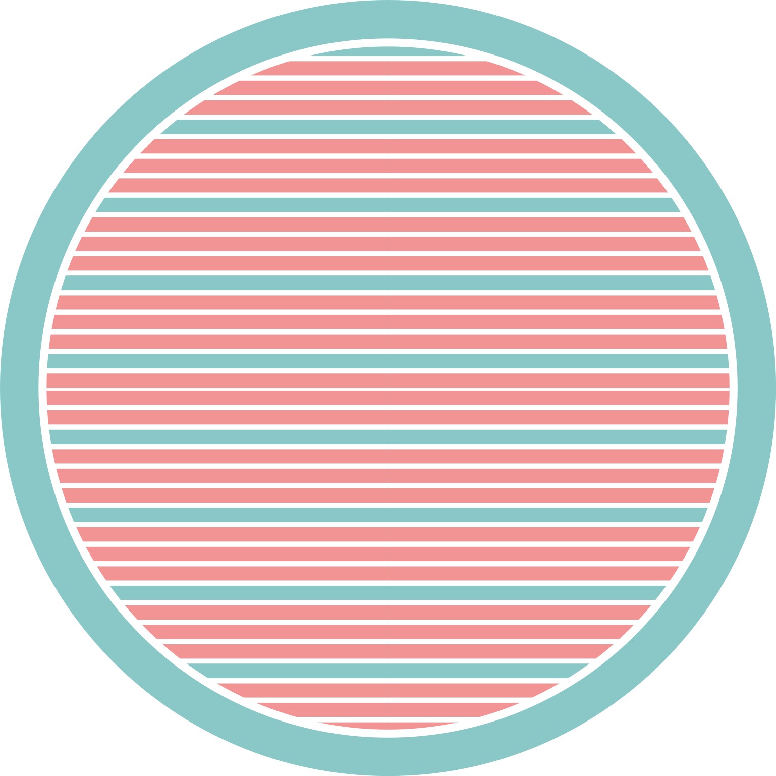 soft striped set circular vinyl rug - TenStickers