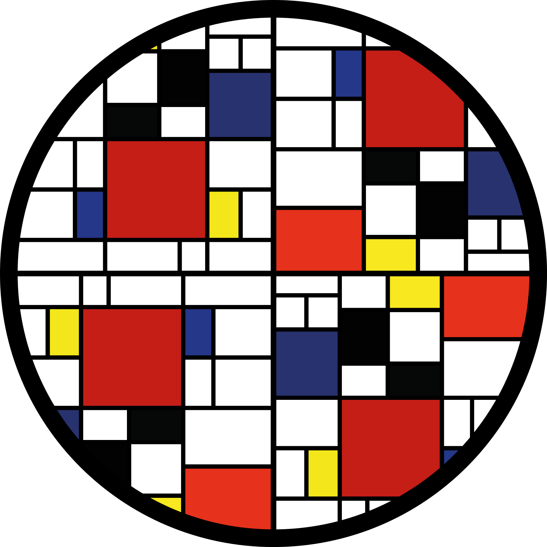 Modern vinyl rug in color block design - TenStickers