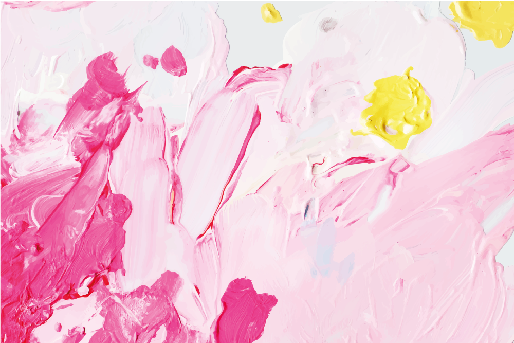 Abstract Floral Hues nature vinyl rug - TenStickers