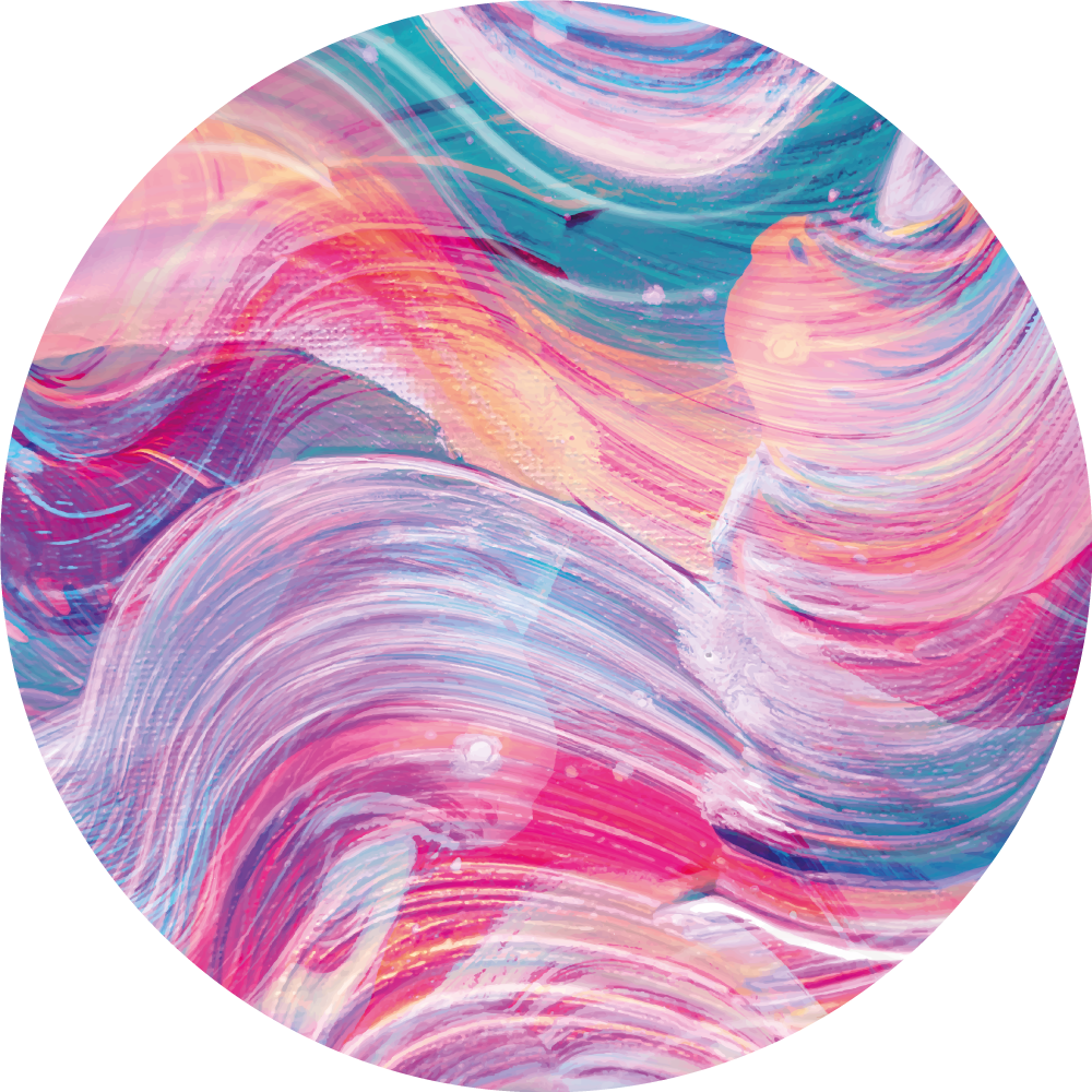Colorful Swirling Waves minimalist vinyl rug - TenStickers