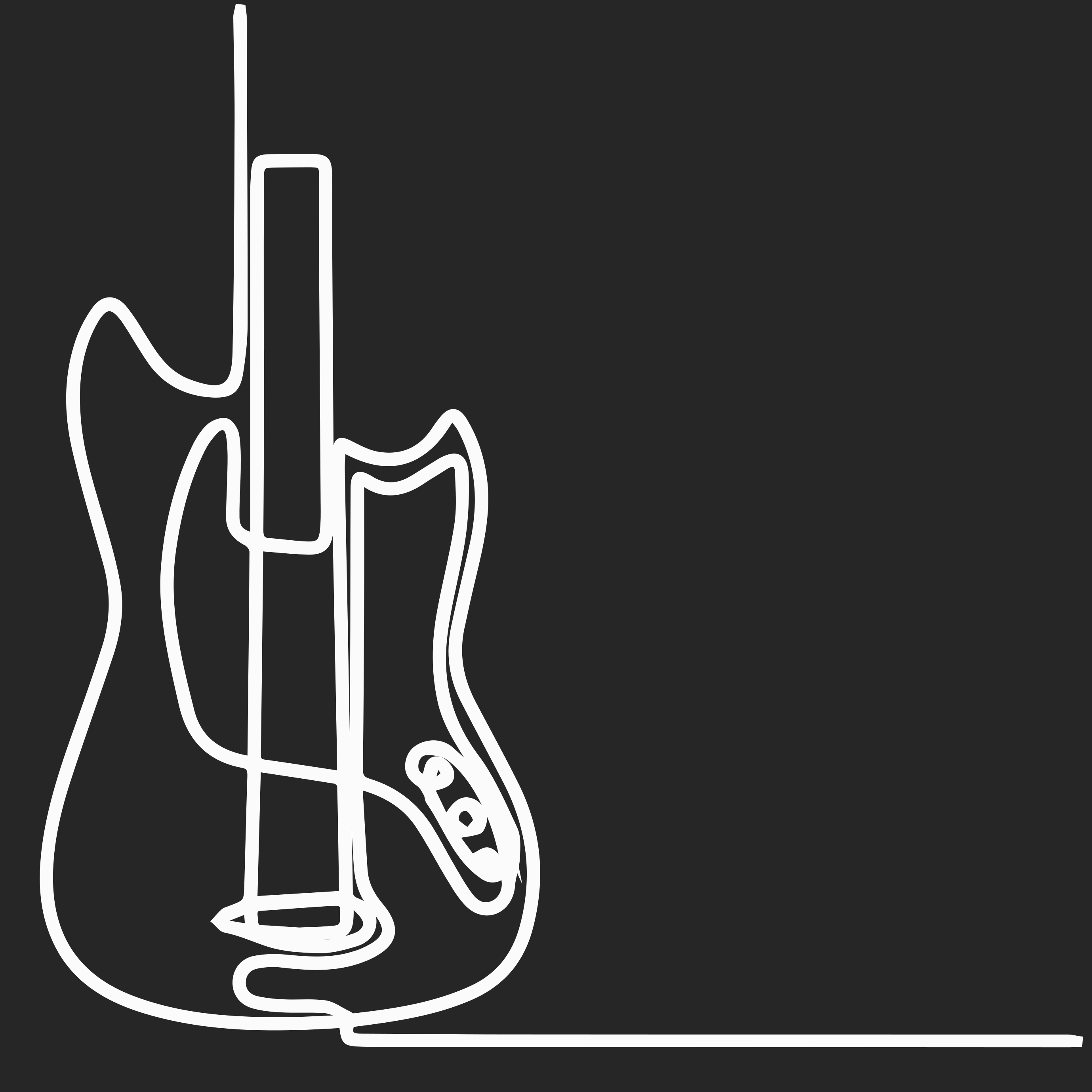 Guitar Outline Art teenager vinyl rug - TenStickers