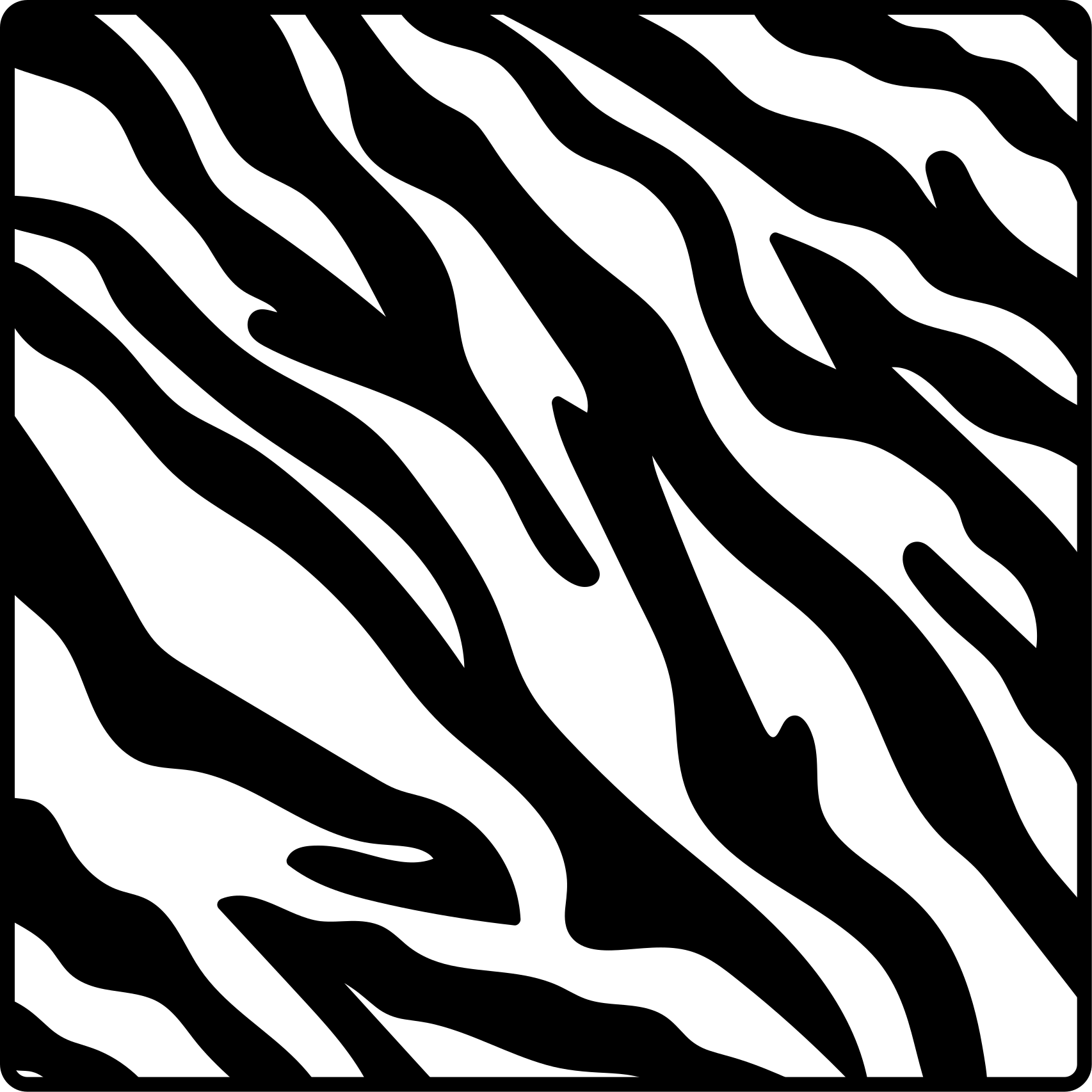 Classic zebra print background square vinyl rug - TenStickers