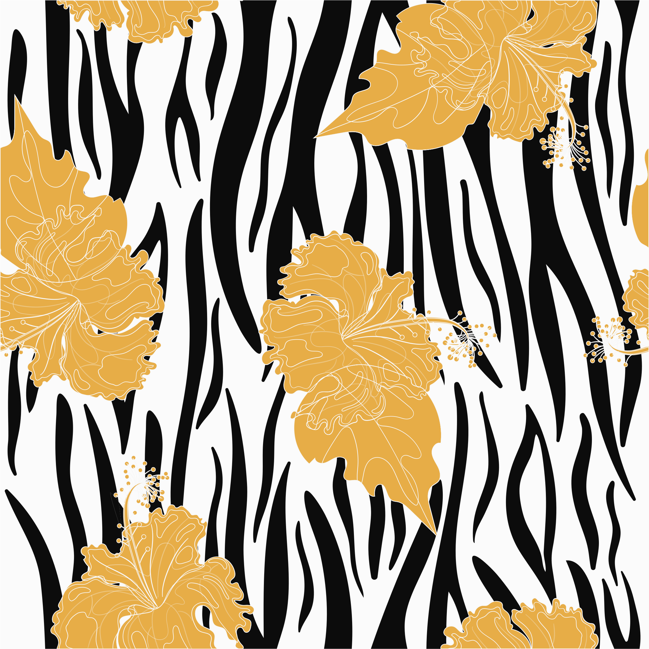Animal print vinyl rug in zebra jungle pattern - TenStickers