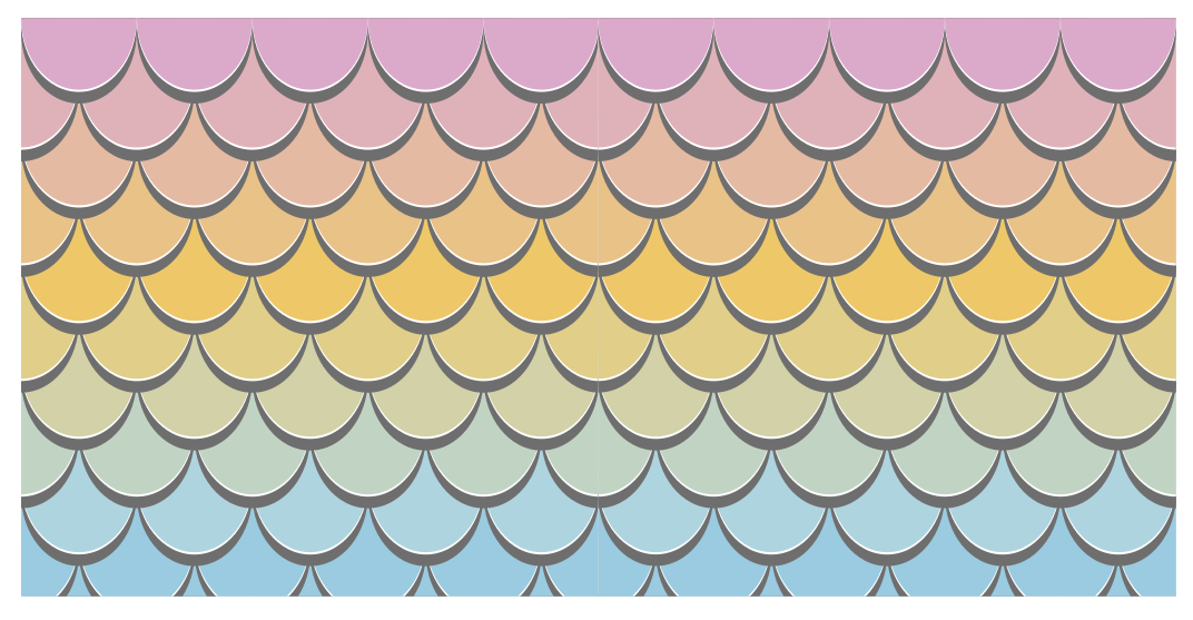 Vinyl rug with vibrant fish scale design - TenStickers