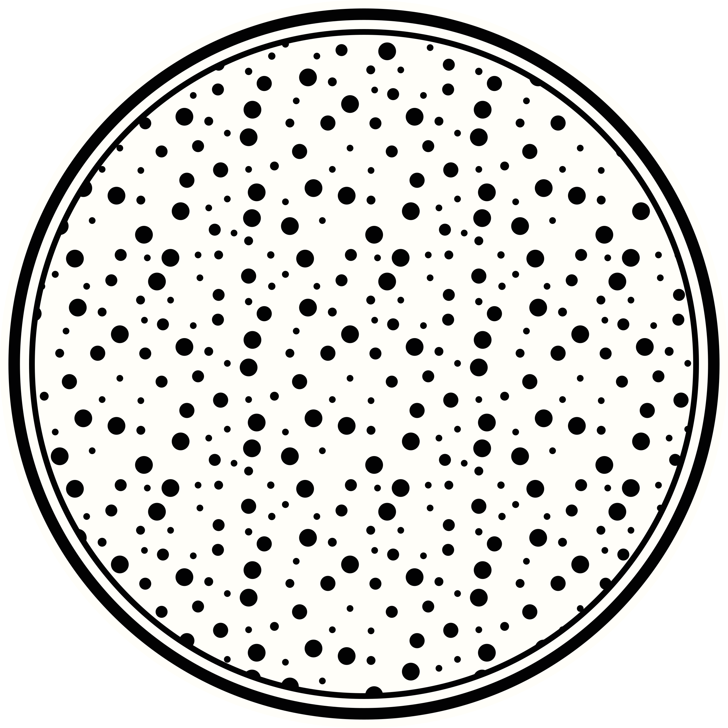 Black polka dots minimalist vinyl rug - TenStickers