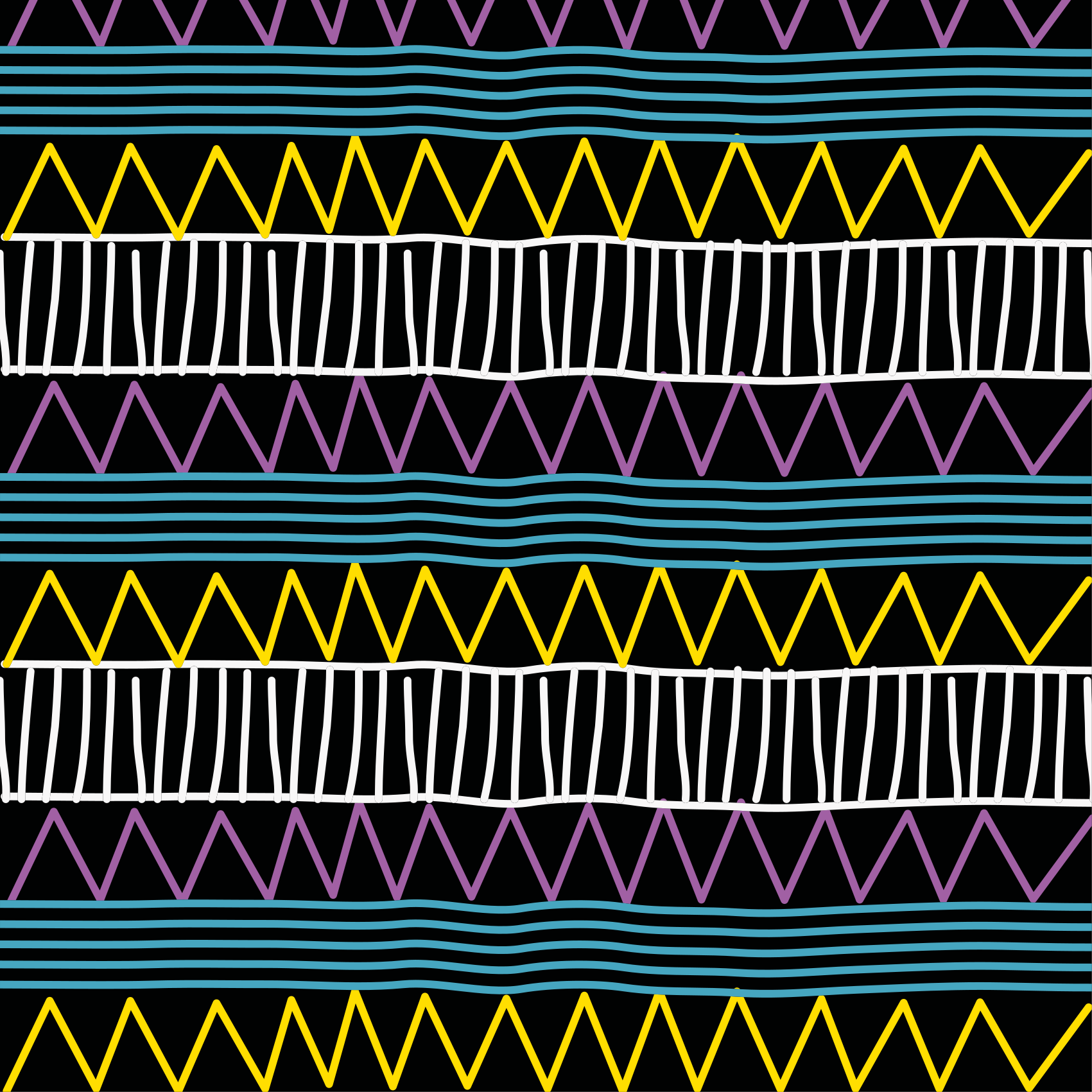 Nordic pink and blue design ethnic rug - TenStickers