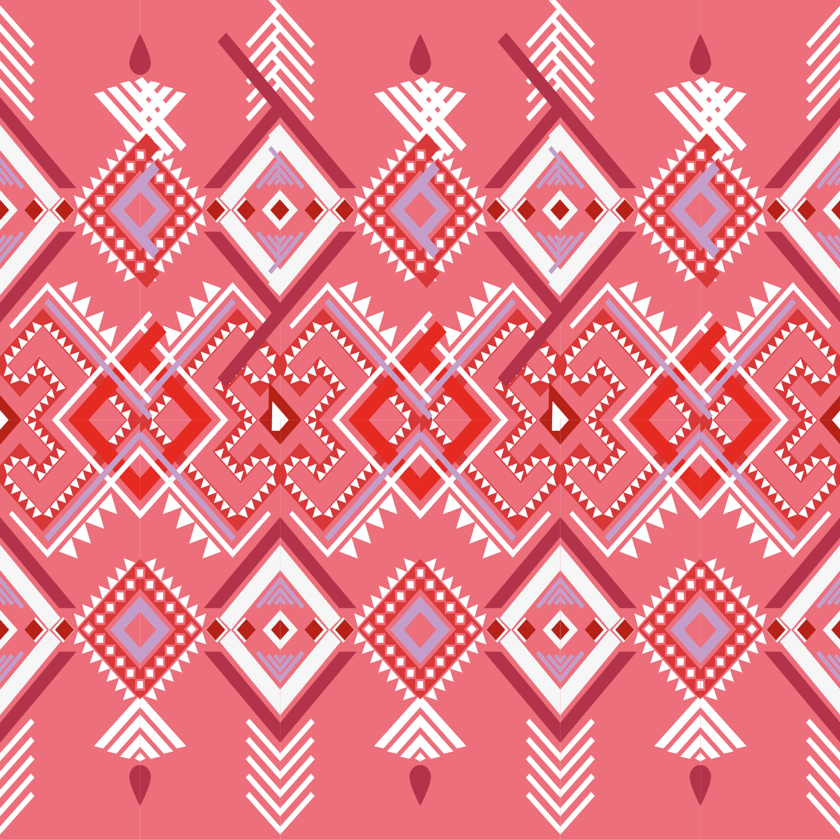 Tribal Pattern Mosaic ethnic vinyl rug - TenStickers