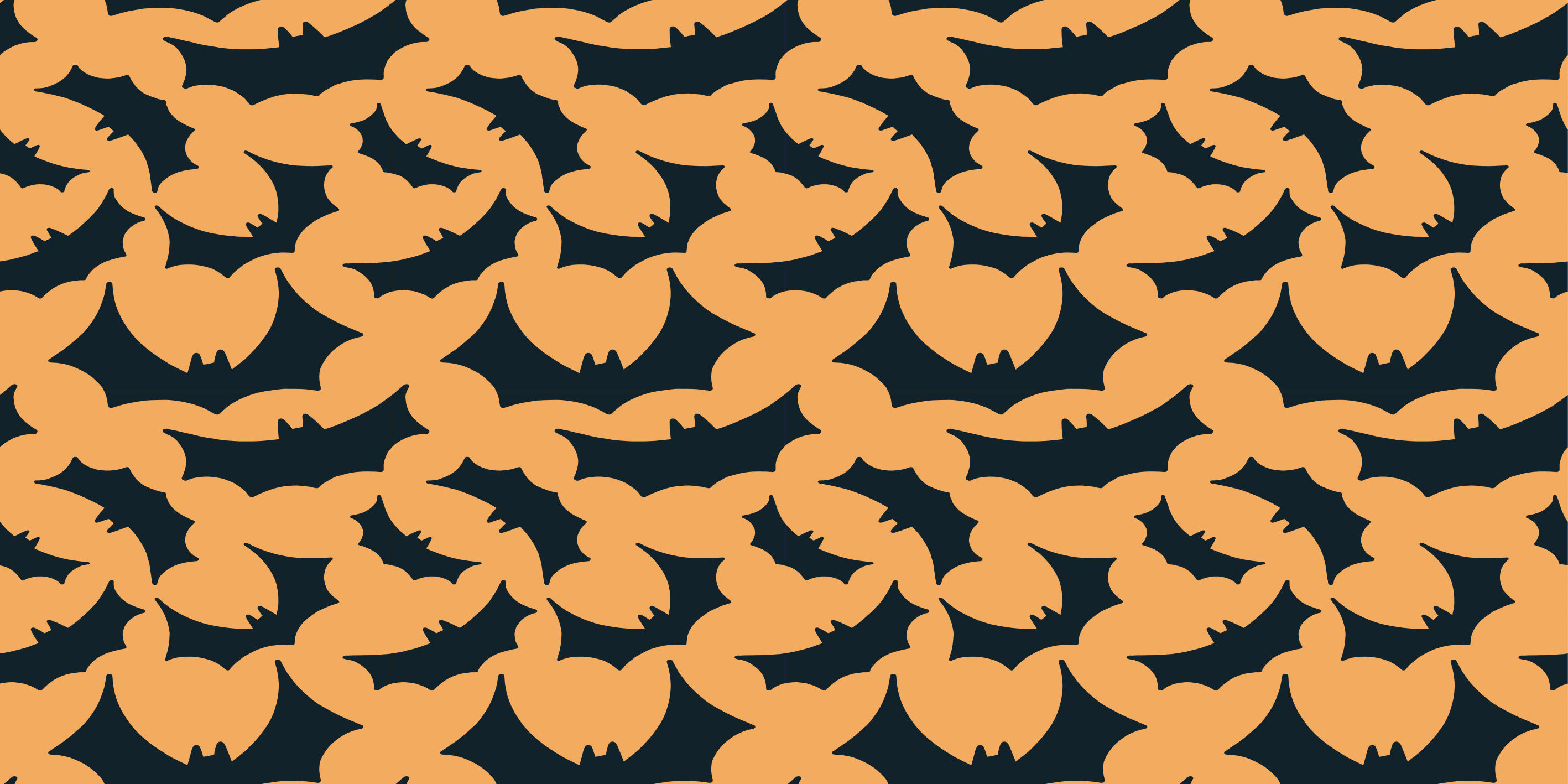 Orange and black bats pattern halloween rugs - TenStickers