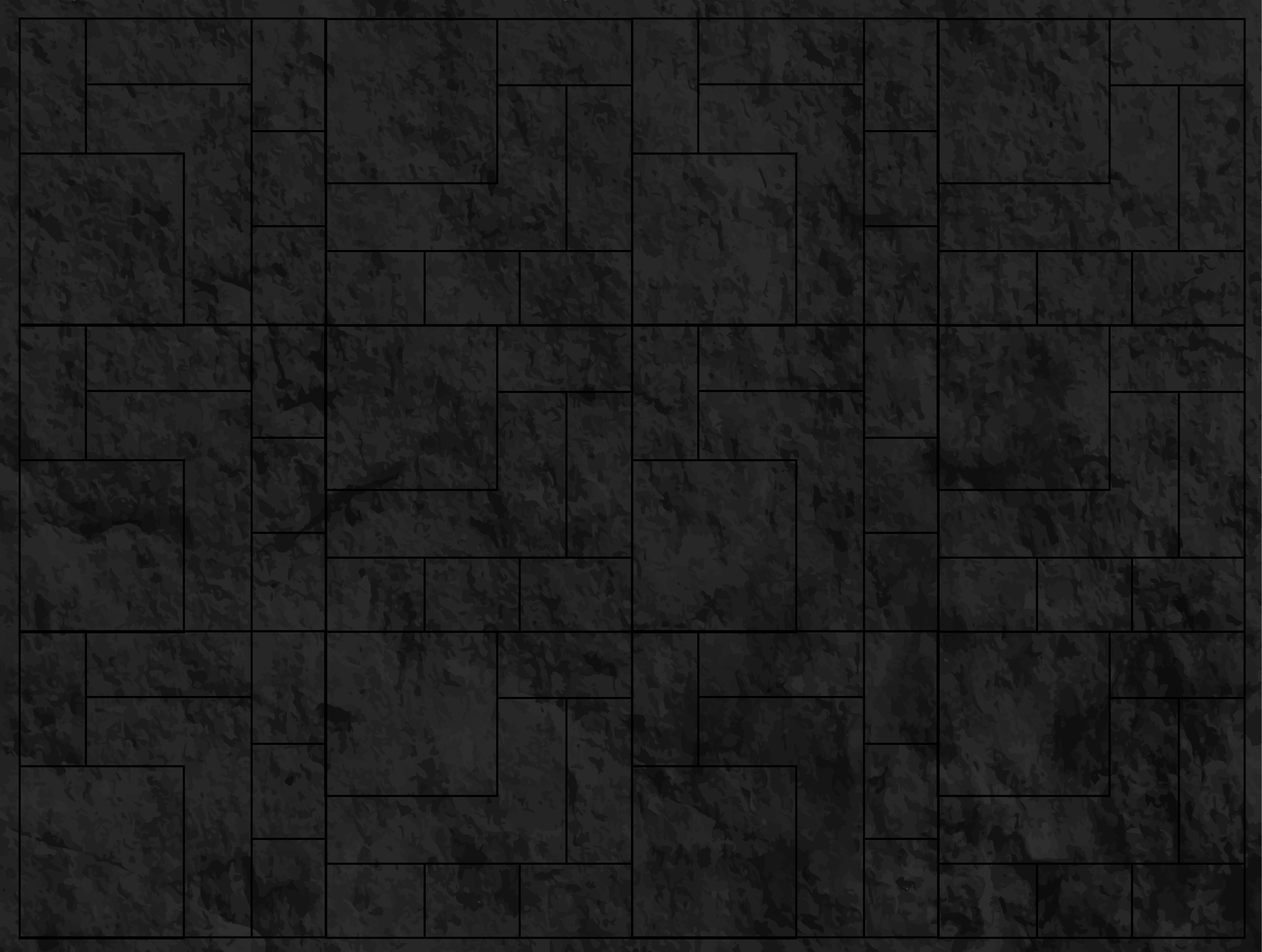 Black marble irregular squares tile carpet - TenStickers