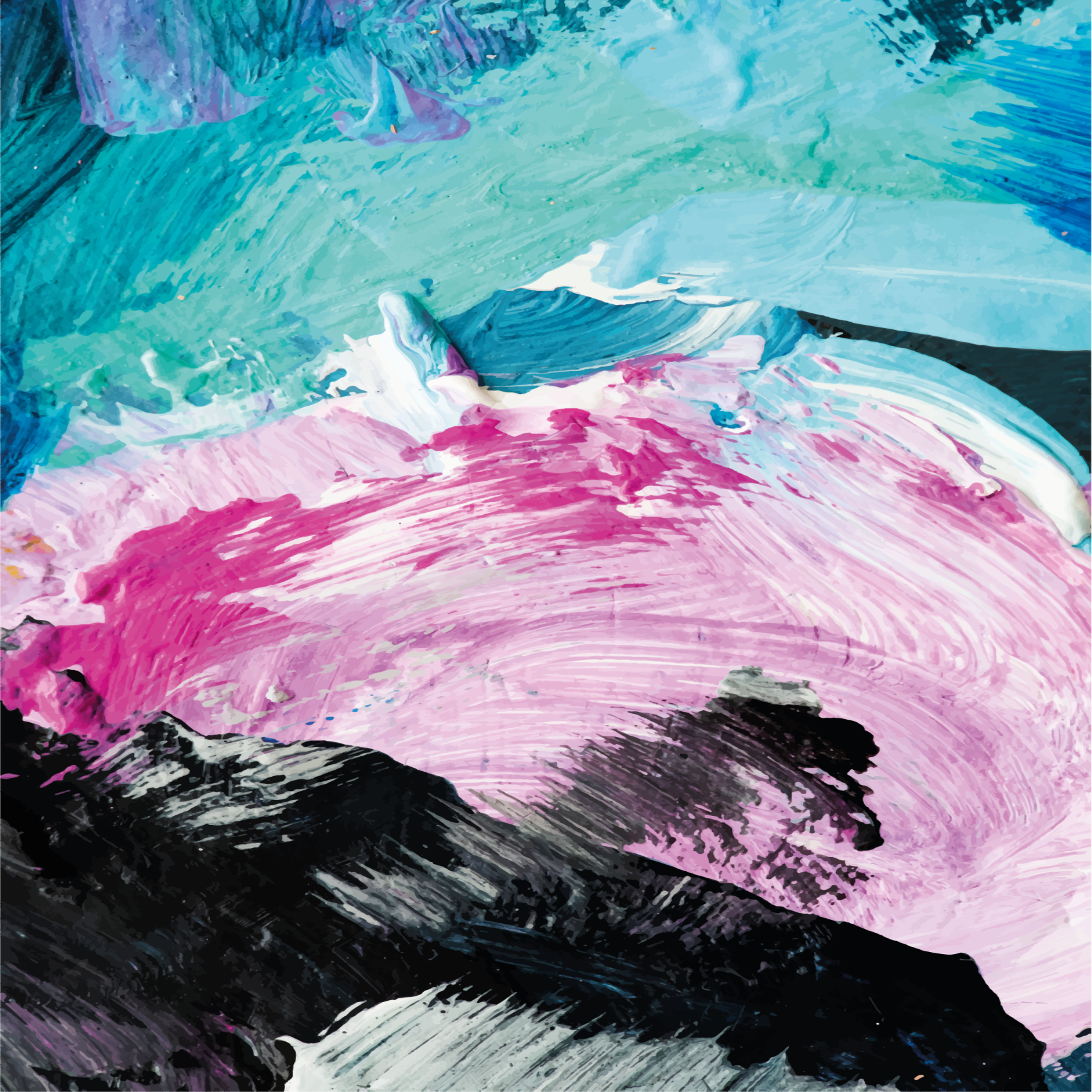 Abstract colour explosion vinyl rug - TenStickers