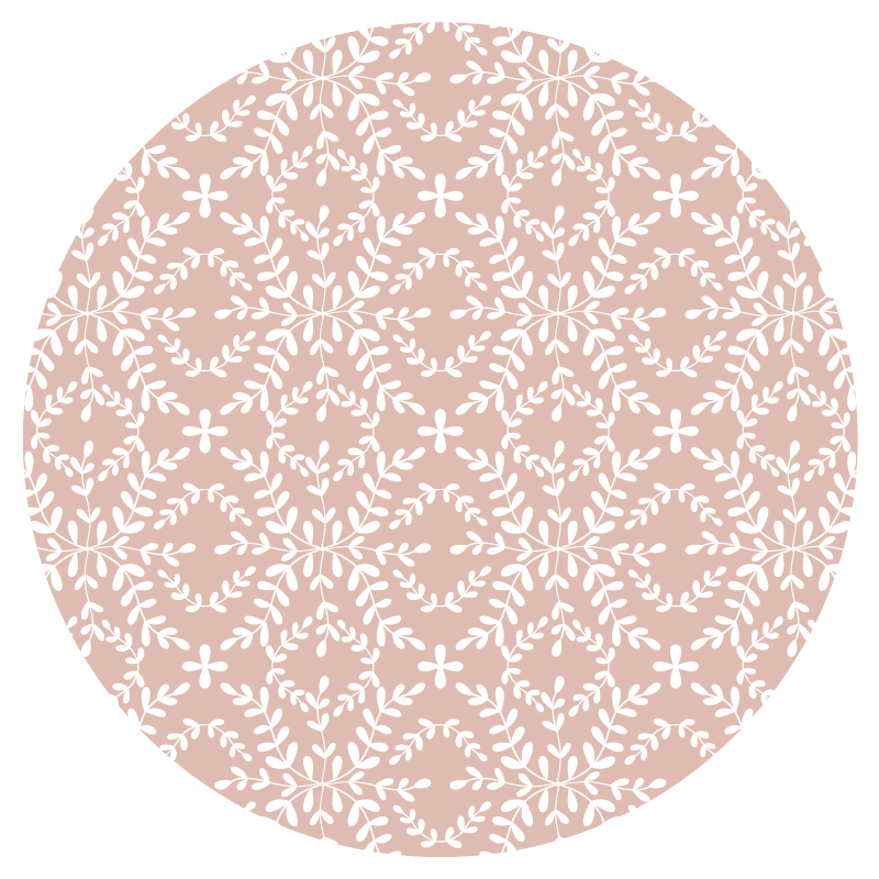 Delicate Bloom Composition flower vinyl rug - TenStickers