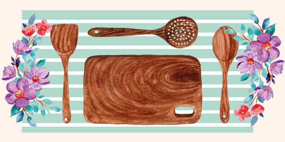 Floral kitchen accessories kitchen vinyl rug - TenStickers