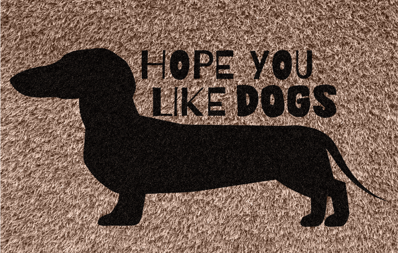 Hope You Like Dogs entrance hall tiles - TenStickers