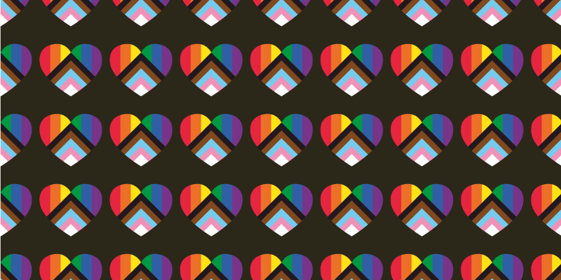 Colorful heart patterns teenager vinyl rug - TenStickers