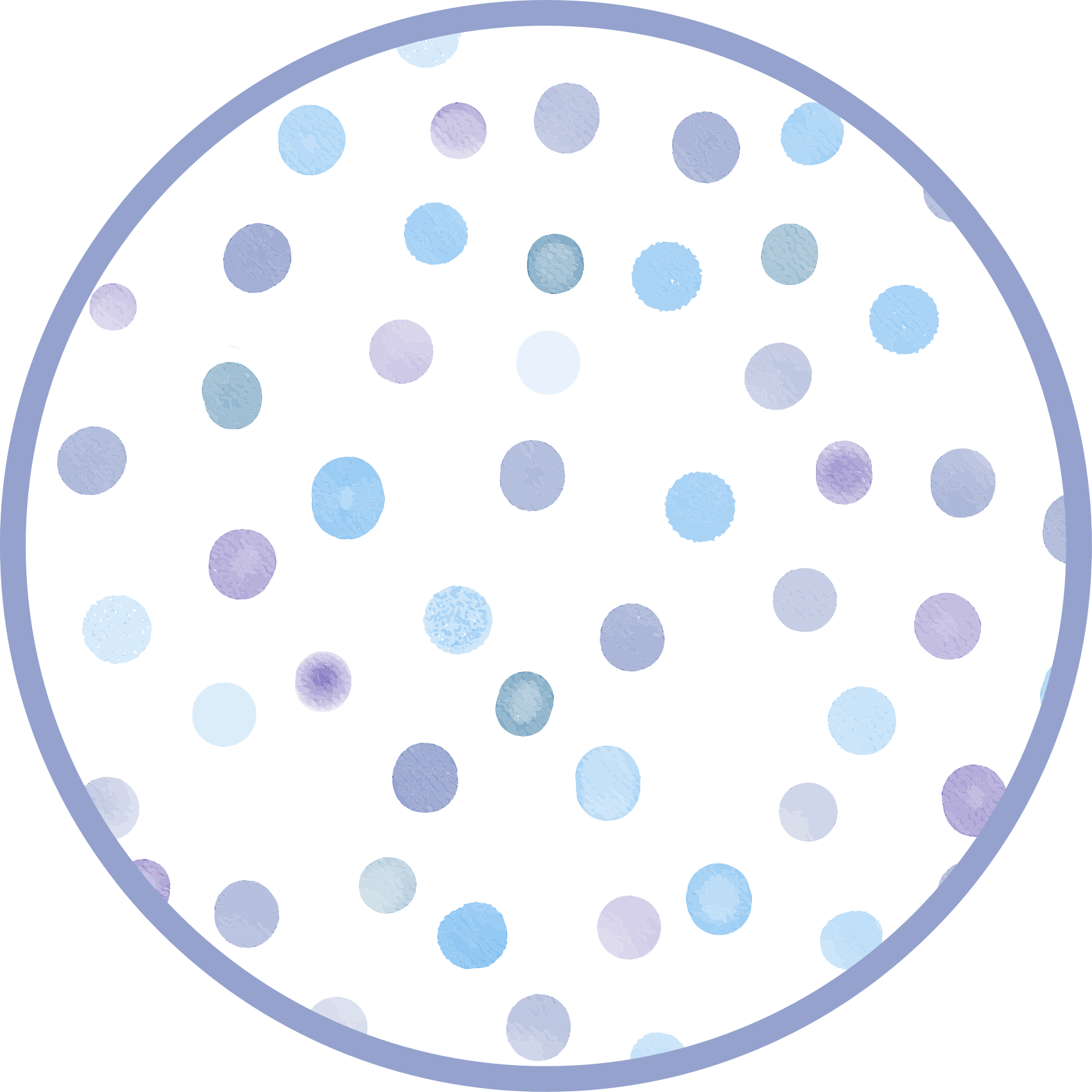Vibrant Dotted Circles vinyl rug - TenStickers