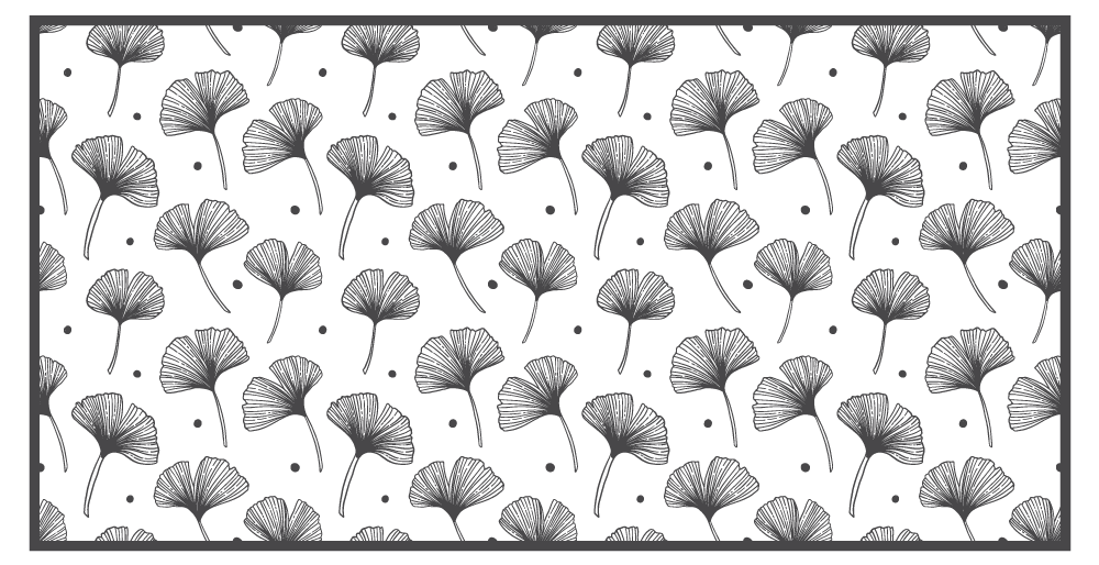 Ginkgo Leaf Inspiration nature vinyl rug - TenStickers