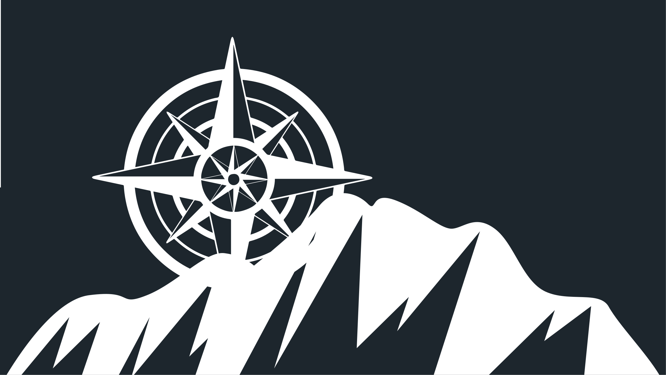 Compass Mountain Artwork modern vinyl rug - TenStickers