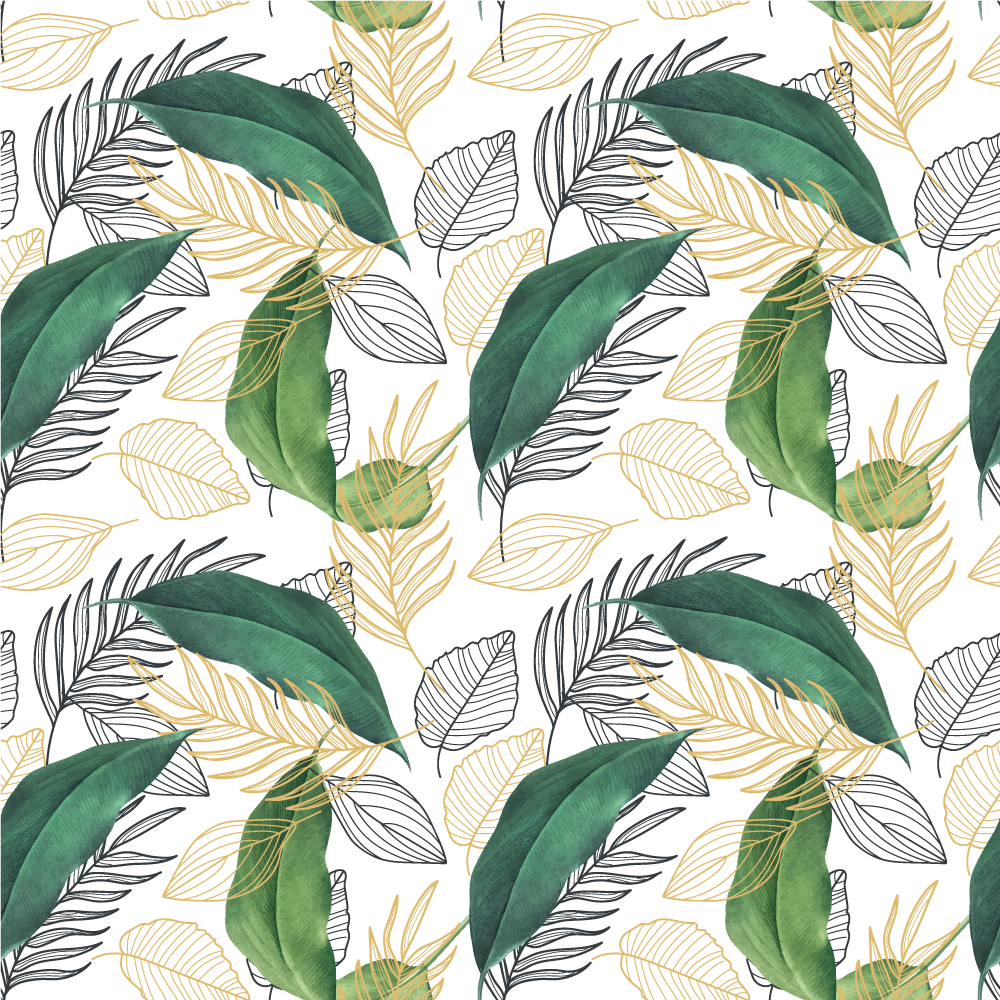 Rich Foliage Element nature vinyl rug - TenStickers