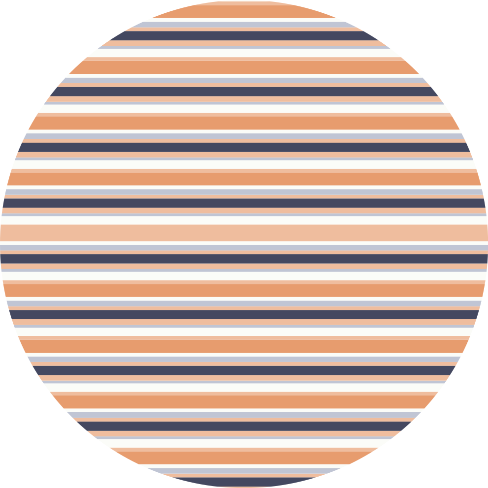 Striped Circular Motif stripes vinyl rug - TenStickers