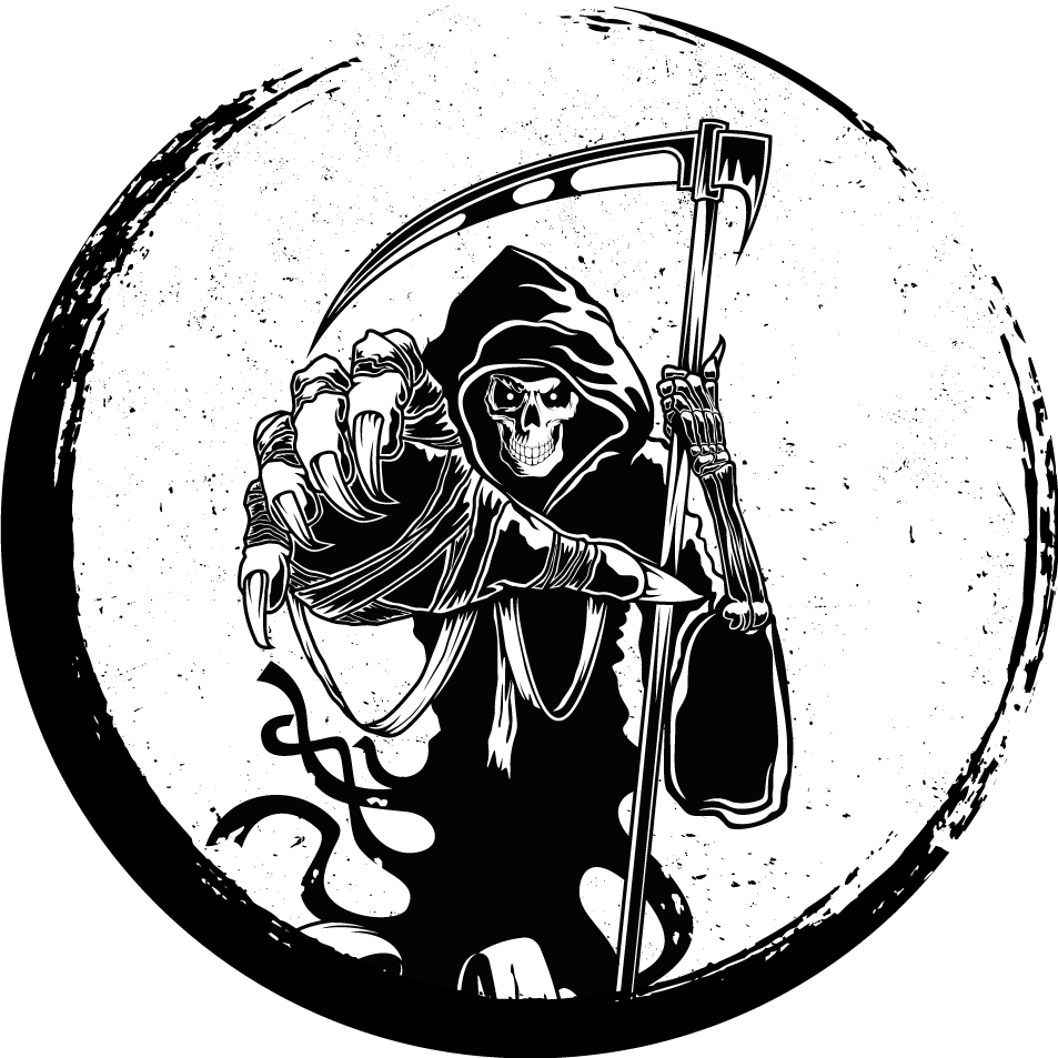 Grim Reaper Motif halloween vinyl rug - TenStickers