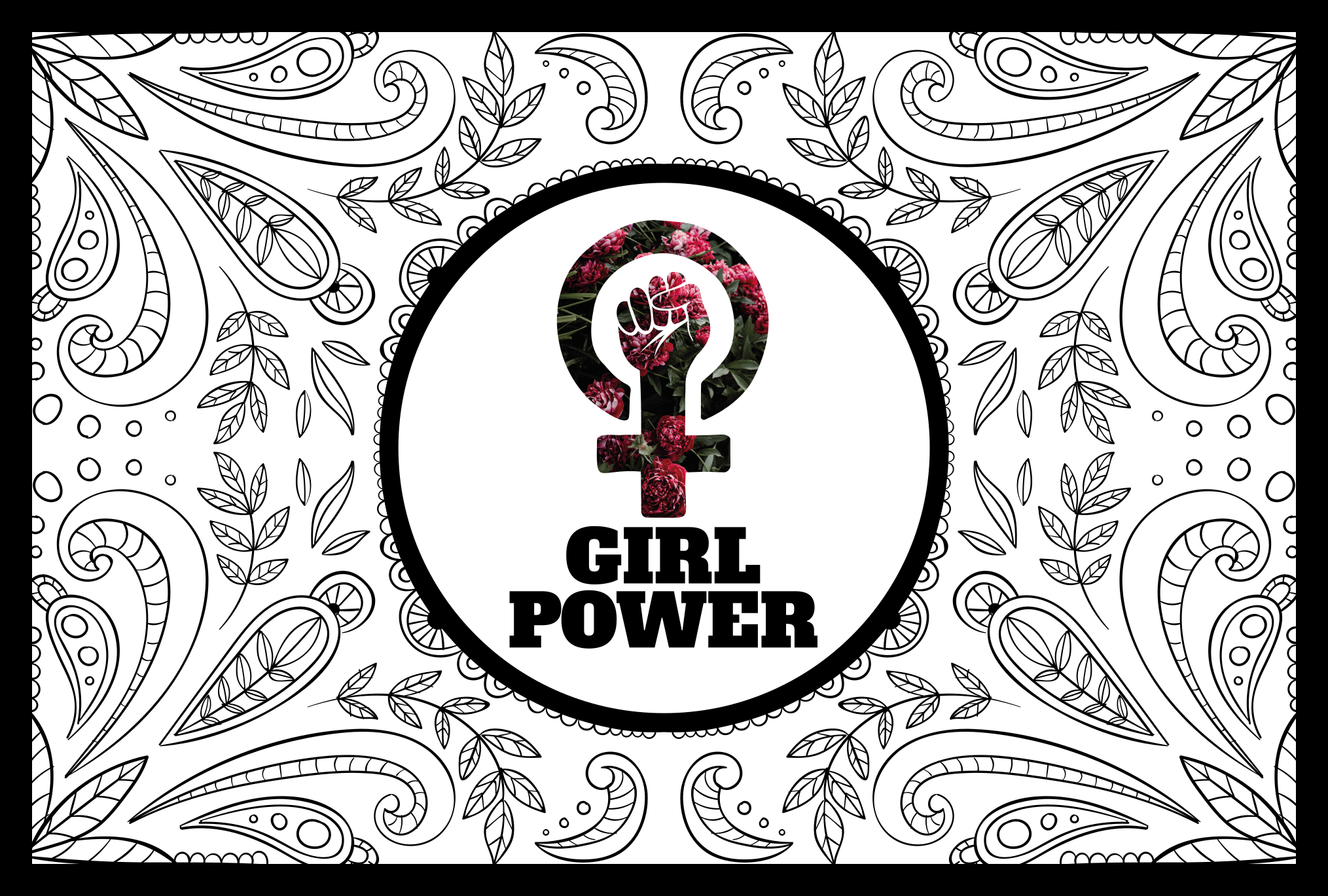 Girl Power Statement custom vinyl rug - TenStickers