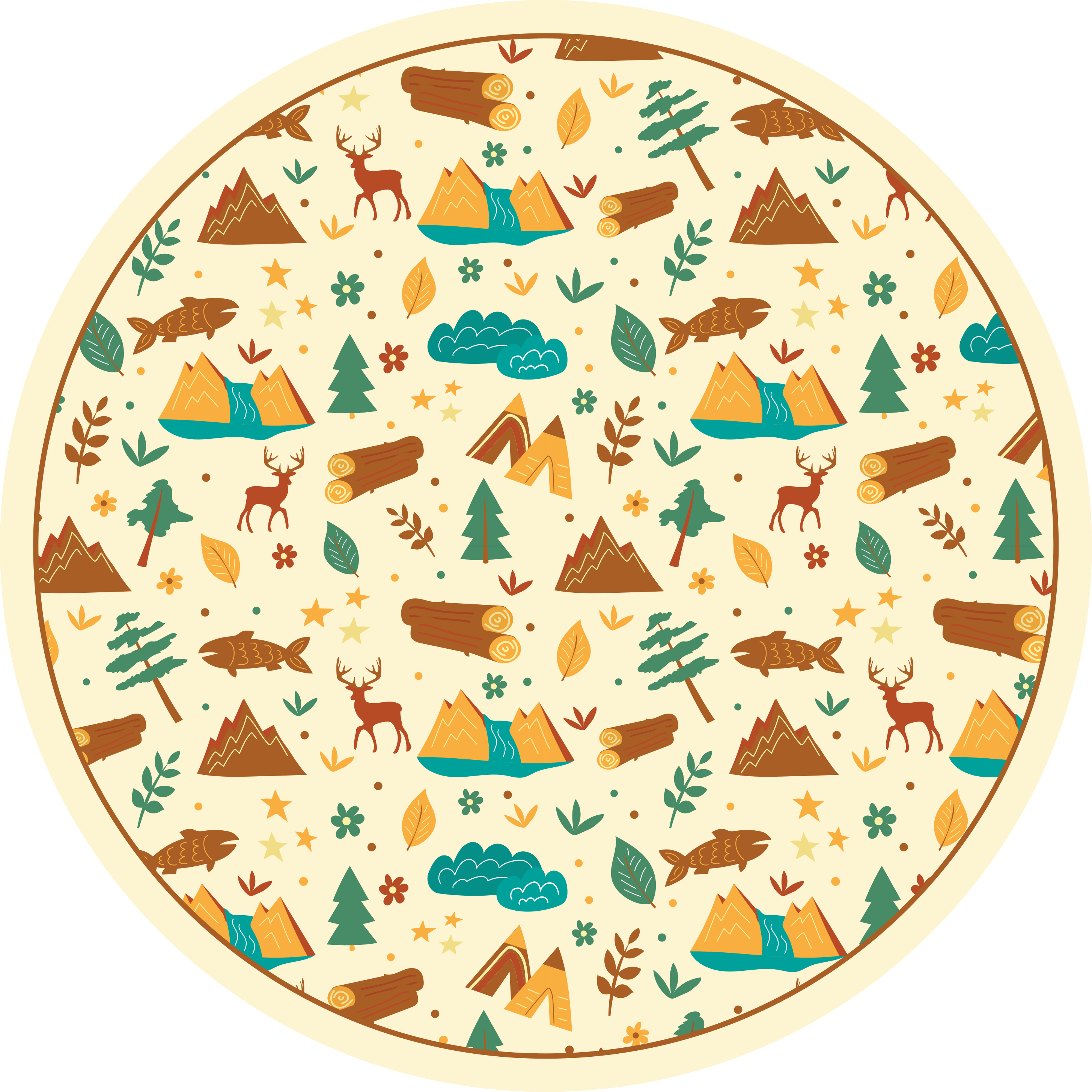 OUTDOOR ADVENTURE SCENERY nature vinyl rug - TenStickers