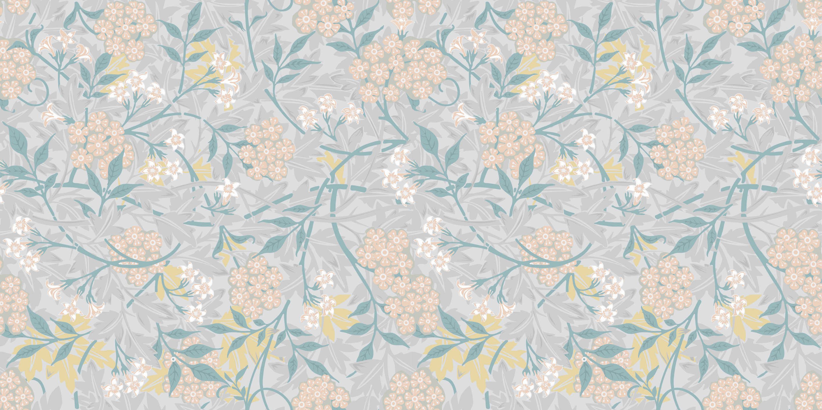 Flower vinyl rug with botanical design - TenStickers