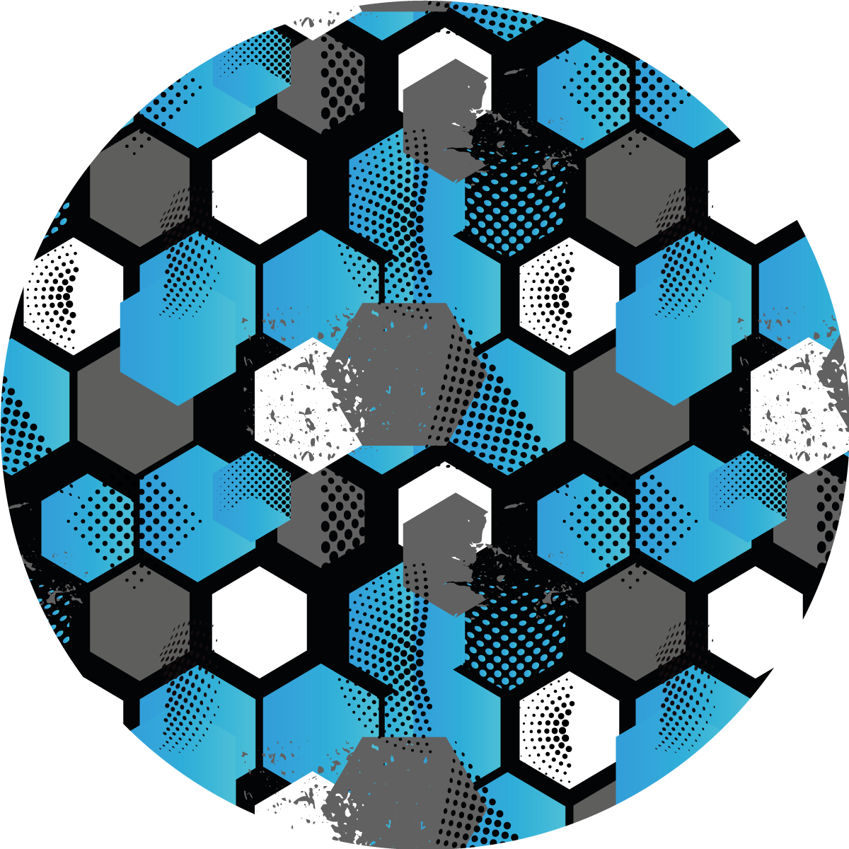 HEXAGONAL PATTERN BOOST geometric vinyl rug - TenStickers