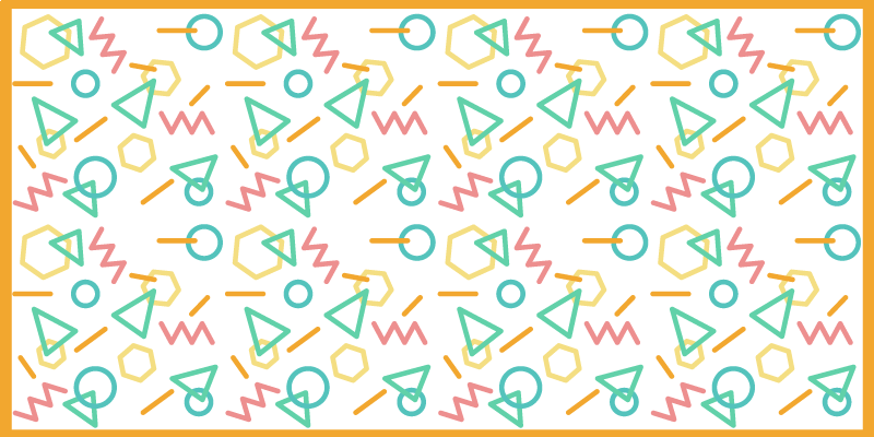 Colorful Shape Patterns vinyl rug - TenStickers