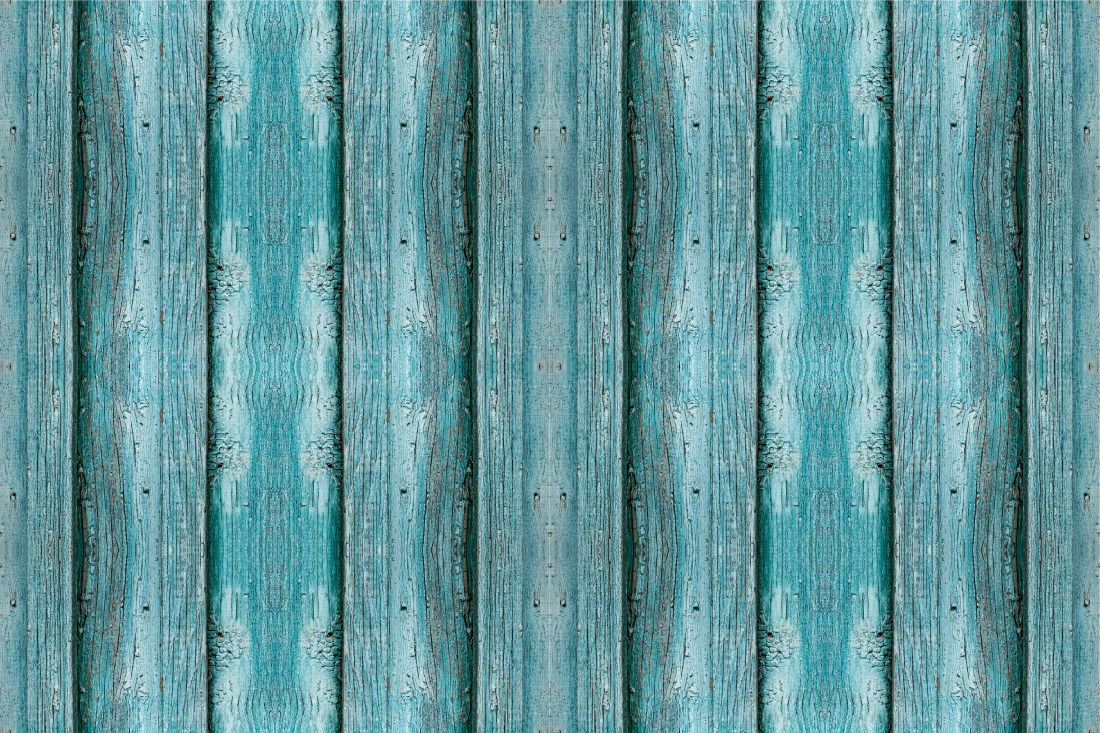 Distressed blue motif wood vinyl rug - TenStickers