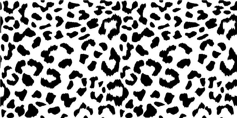 Black Leopard Pattern animal print vinyl rug - TenStickers